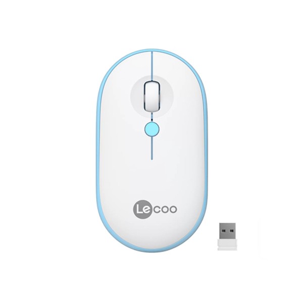 Lenovo Lecoo WS212 Beyaz-Mavi Kablosuz 1600DPI 4 Tuşlu Optik Mouse