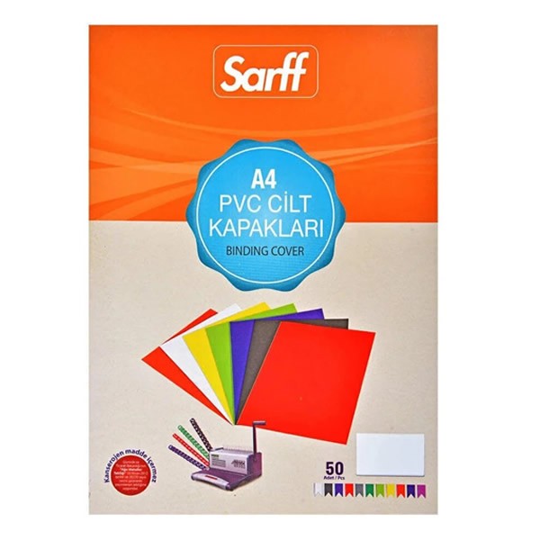 Sarff 15201109 A4 450 Mic 50 Adet Siyah Pp Cilt Kapağı