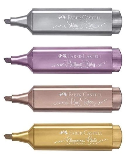 Faber-Castell 4 lü Metalik Fosforlu Kalem