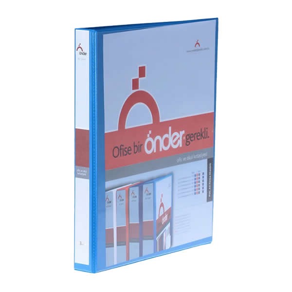 Önder 2013-1 4 Halkalı 3 cm Mavi Firma Klasörü