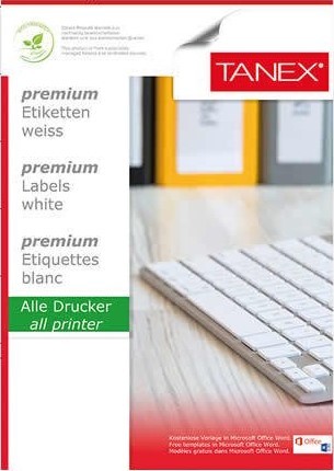 Tanex TW-2141 70x41mm 100 lü Lazer Etiket
