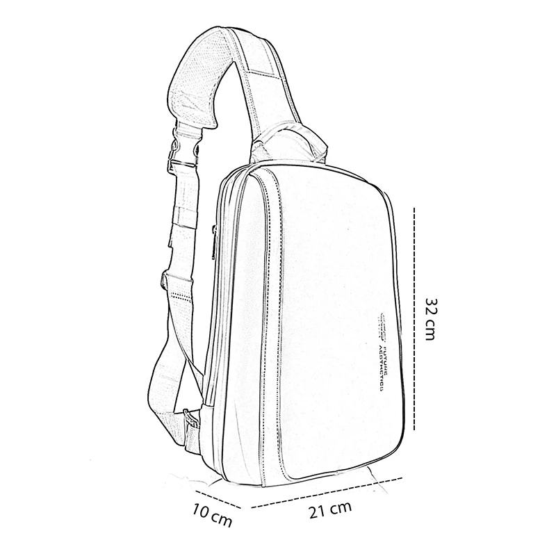 ÇÇS 51466 Siyah Erkek Body Bag Su Geçirmez Sırt ve Göğüs Çantası