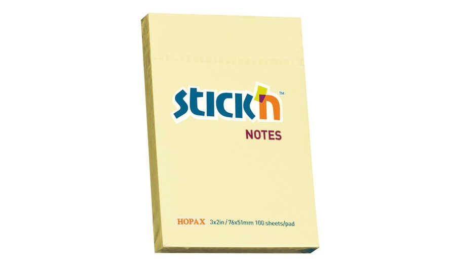 Gıpta Stickn 76x51 100 Yaprak Pastel Sarı Yapışkanlı Not Kağıdı