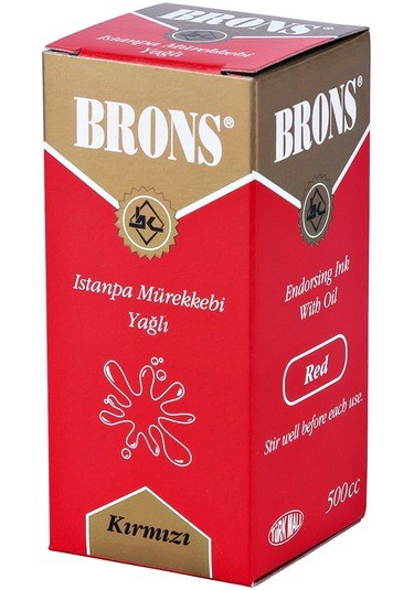 Brons BR-322 500 gr Kırmızı stampa Mürekkebi