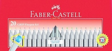 Faber-Castell 0,4 mm 20 li Grip Finepen Keçeli Kalem