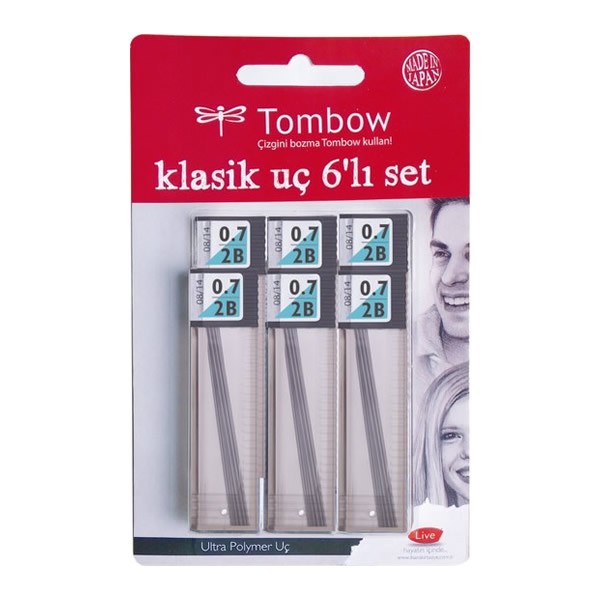 Tombow LV-T-R7-RG.B6 Leader Spare Lead 0,7 mm 2B Klasik Kalem Ucu