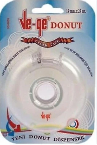 Vege Görünmez Bant Donut Bant Makinalı 19x25 Şeffaf