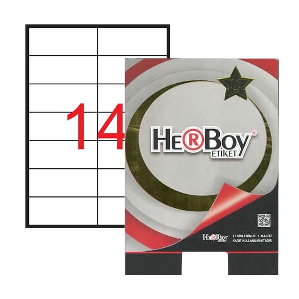 Herboy HB-1114 105mmX41mm Beyaz Lazer Etiket