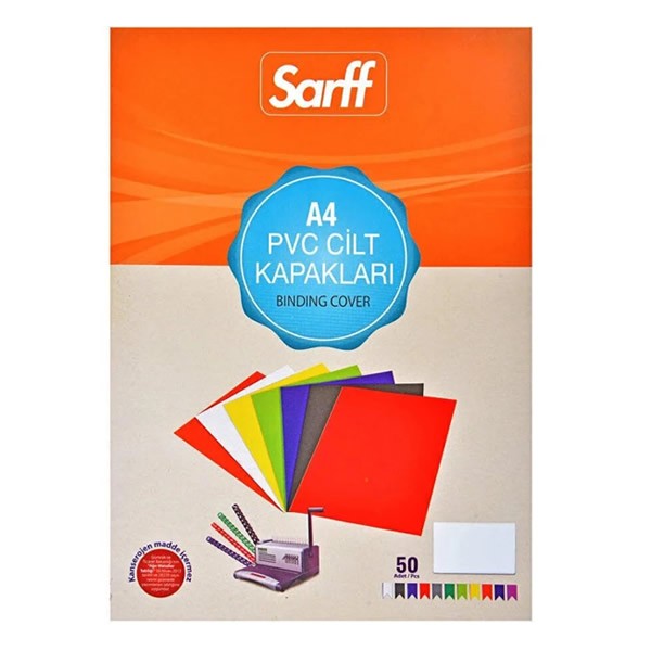 Sarff 15201108 A4 450 Mic 50 Adet Pp Kırmızı Pp Cilt Kapağı