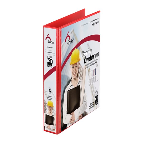 Önder 2012-2 4 Halkalı 2 cm Kırmızı Firma Klasörü