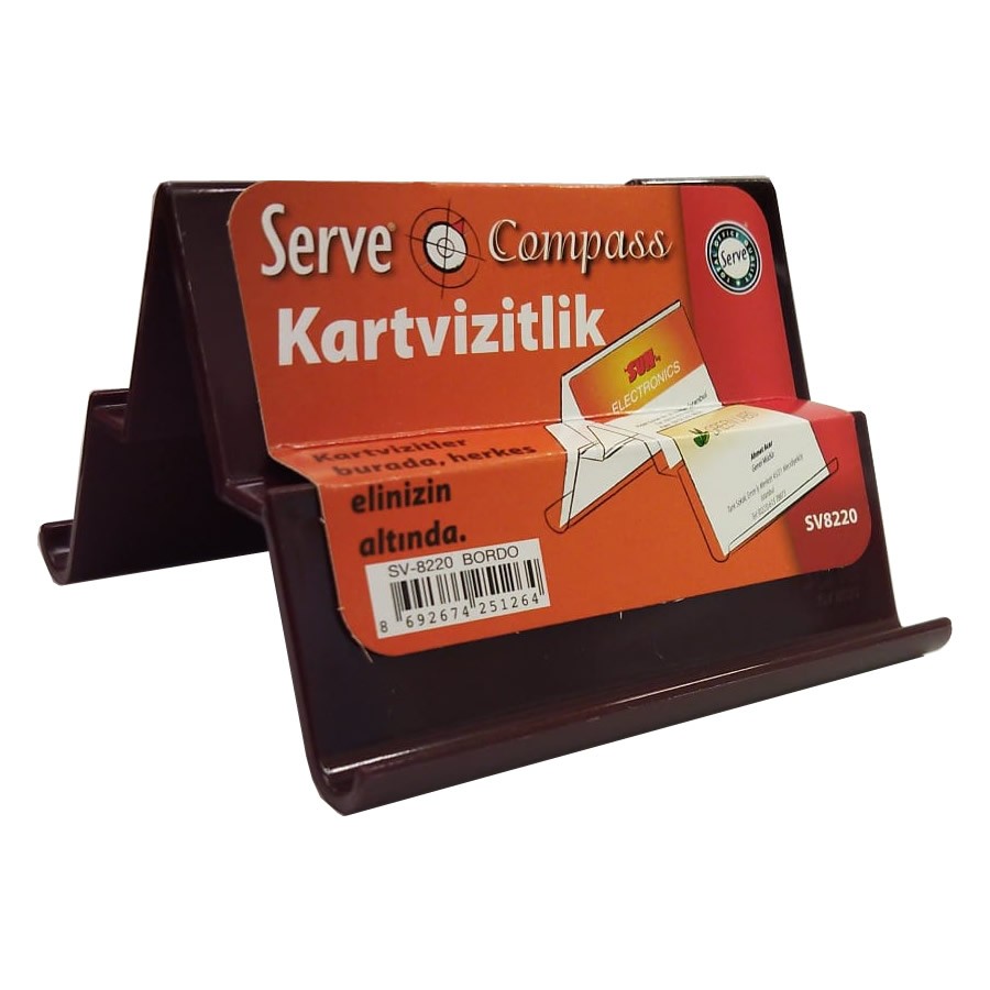 Serve SV-8220-BRD Compass Bordo Çoklu Kartvizitlik