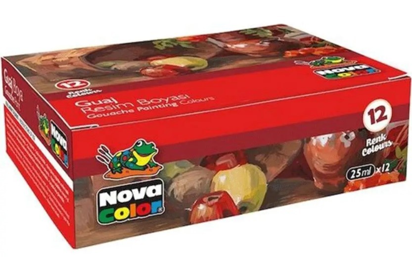 Nova Color NC-461 12 li Şişe Guaj Boya