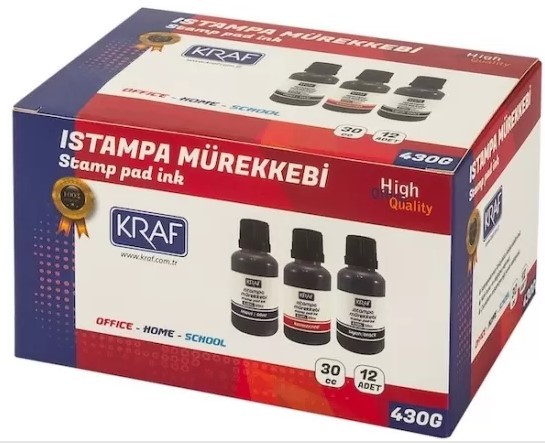 Kraf 430G S 30 cc Siyah stampa Mürekkebi