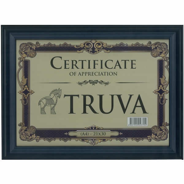 Truva TRV169SI 21x29,7 2,7 cm A4 Yaldızlı Siyah Çerçeve