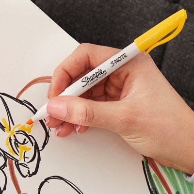 Sharpie 2138234  4 lü Blister Snote Kesik Uç Kreatif Markör Kalem