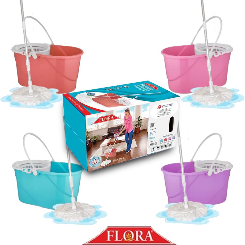 Flora FT187 Eko Balerina Lila Galvaniz Sap Temizlik Seti