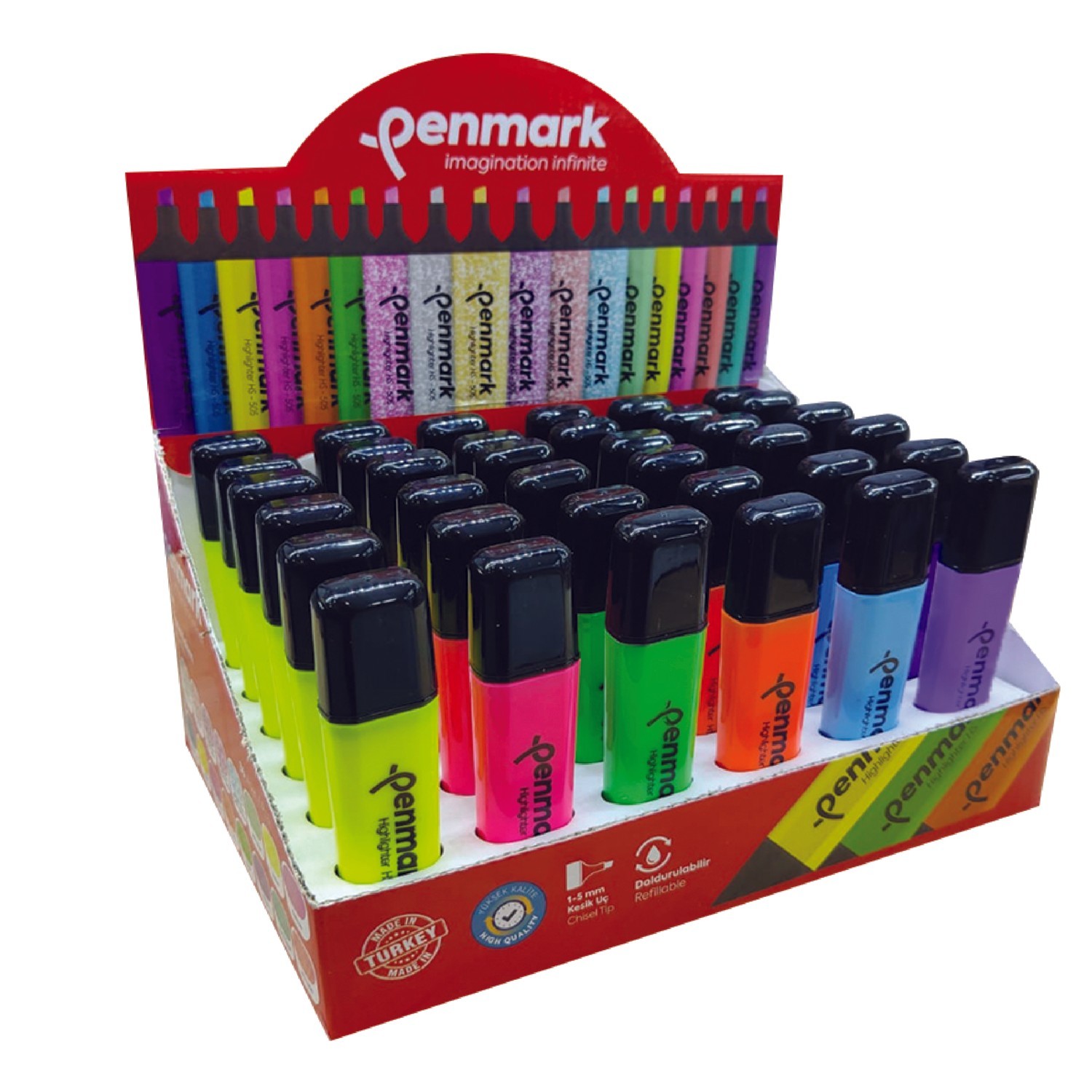 Penmark HS505-01 Neon Sarı Fosforlu Kalem