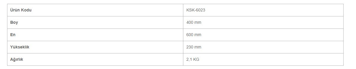 Ofisostim KSK-6023 40x60x23 40 Lt Gri Sanayi Kasası