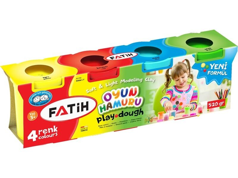 Fatih 50061 520 gr 4 renk Oyun Hamuru