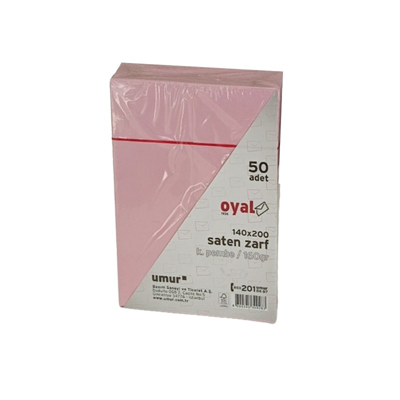 Oyal 14x20 160gr 50li Koyu Pembe Saten Zarf