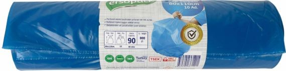 Ersopack 80x110cm 800gr Mavi Jumbo Çöp Torbası