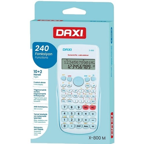 Daxi X-800 Mavi 240 Fonksiyonlu Bilimsel Hesap Makinesi