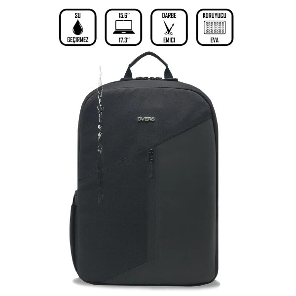 Dvers 17,3 İnç 4 Bölmeli Derbeye Karşı Dayanıklı Laptop Sırt Çantası 