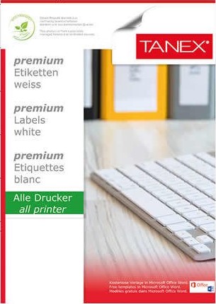 Tanex TW-2148 40.6x25.4mm 100 lü Lazer Etiket