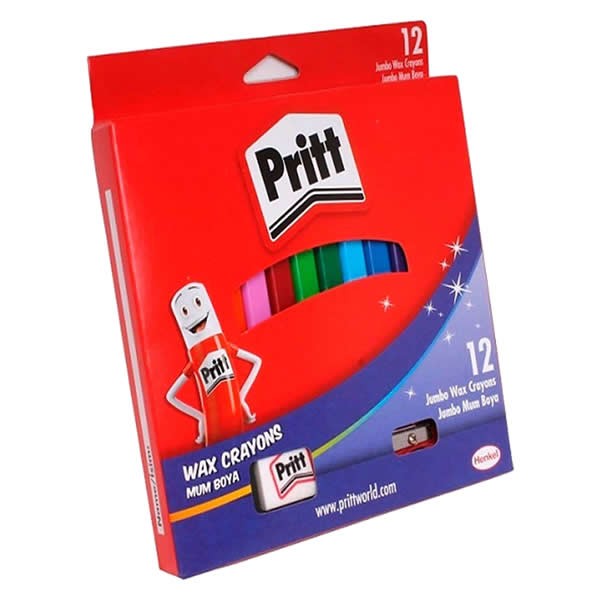 Pritt 1655739 12 li Üçgen Silinebilir Pastel Boya