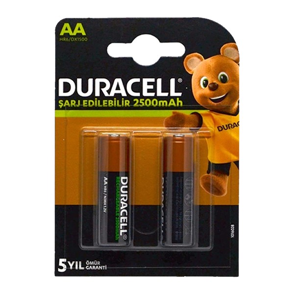 Duracell AA 2500 Mh 2 li Şarj Edilebilir Pil