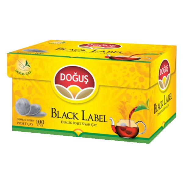 Doğuş 100 lü Paket Black Label Demlik Poşet Çay