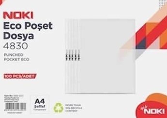 Noki 4830ECO A4 100 lü Poşet Dosya