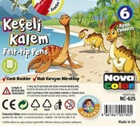 Nova Color NC-625 6 lı Jumbo Keçeli Kalem