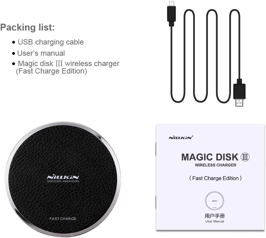Nillkin ST00392B Magic Disc 3 Beyaz Kablosuz Şarj Cihazı