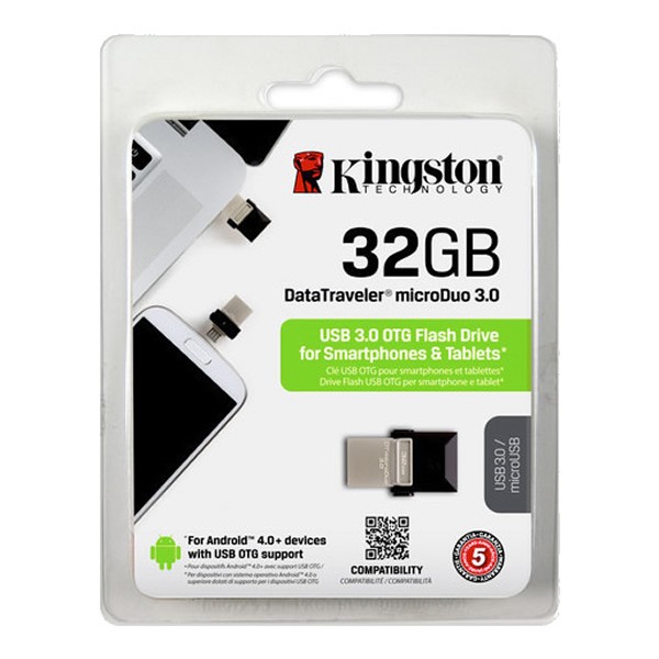 Kıngston 32 Gb Data Mıcroduo Usb 3.0 Usb Flash Bellek