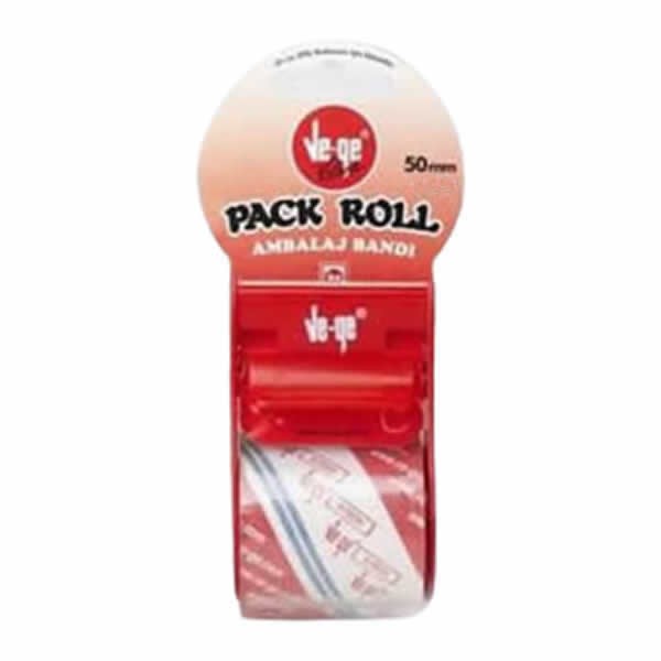 Vege 50mmX15mt Packroll Turuncu Beyaz Kırmızı Bant