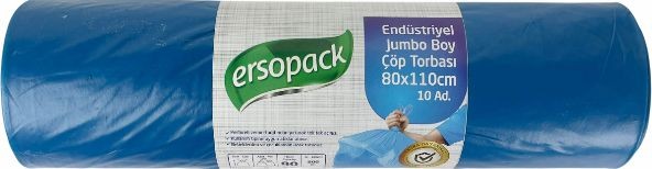 Ersopack 80x110cm 800gr Mavi Jumbo Çöp Torbası