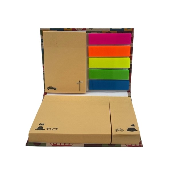 Umur 125 Yaprak A7 Not Defteri+ 4 Parçalı Çocuk Araba Post it