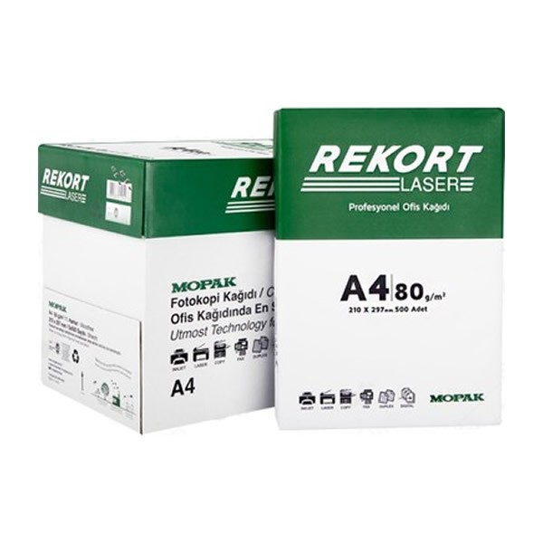 Mopak Rekort A4 500 lü 5 Paket 80 gr Fotokopi Kağıdı