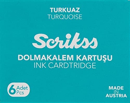 Scrikss 6 lı Turkuaz Dolma Kalem Kartuşu