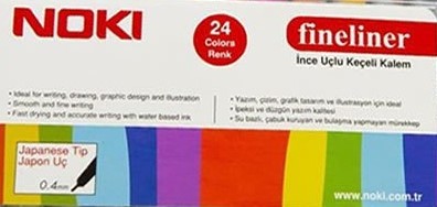 Noki 6068-24 24 lü PVC Fineliner Keçeli Kalem