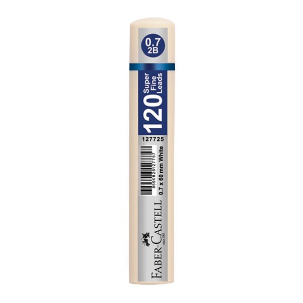 Faber-Castell Grip Min 0,7 mm 60 mm 2B 120 li Beyaz Kutu Kalem Ucu