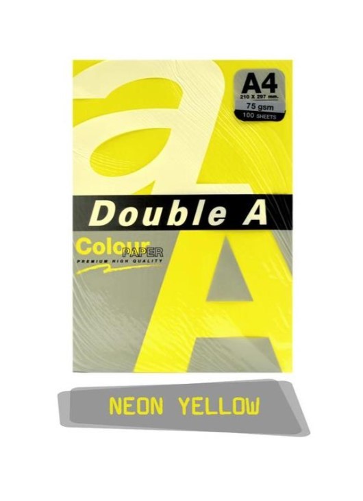 Double A A4 75gr 25li Fosforlu Sarı Kağıt