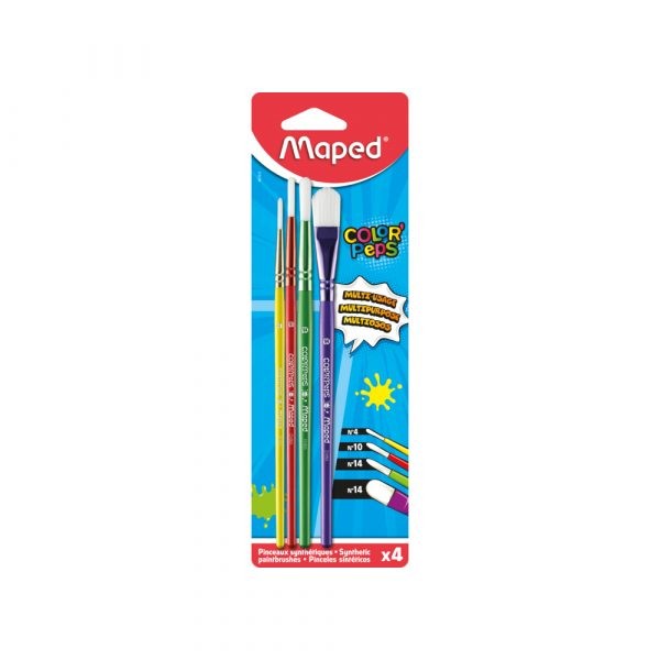 Maped 867810 Color Peps Sentetik 4 Parça Kıl Fırça