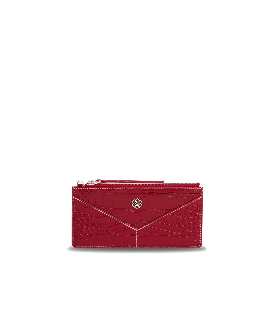 NINA DARK RED CROC EMBOSSED