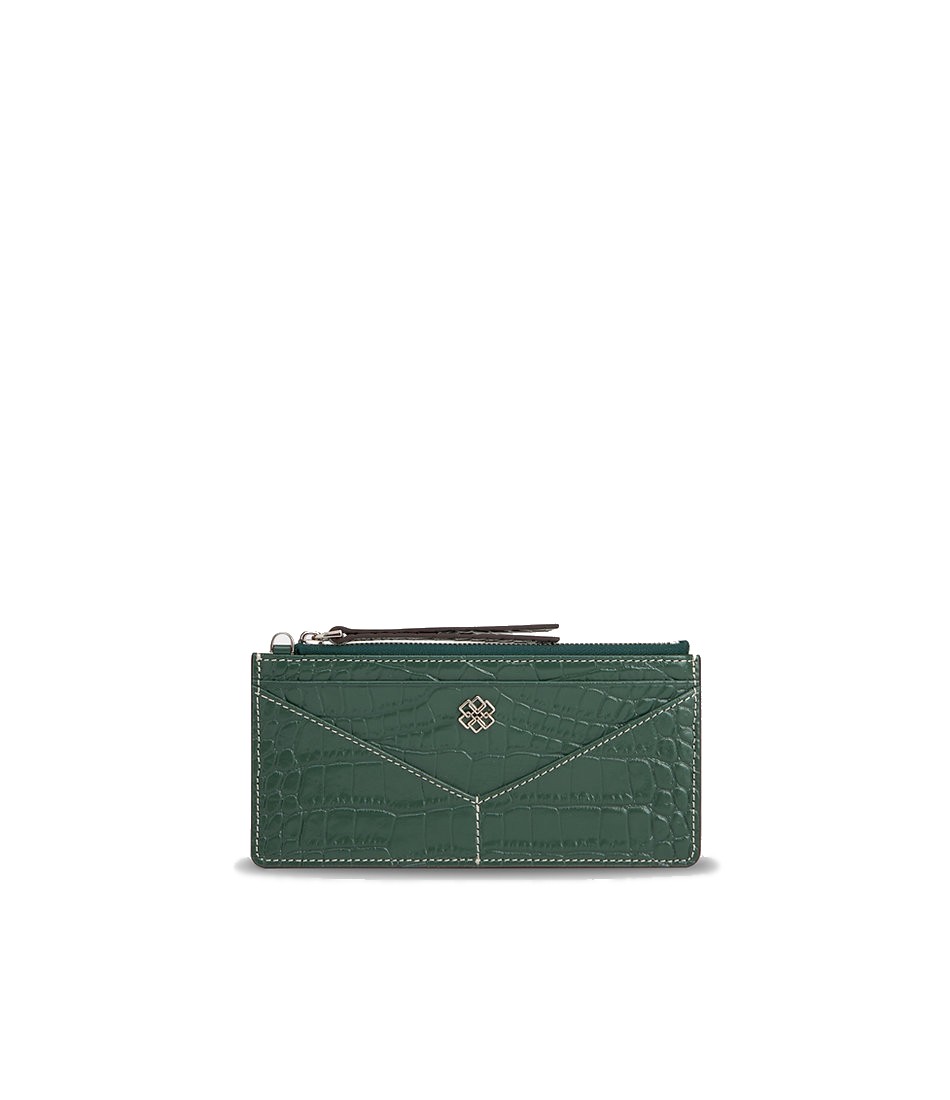 NINA FOREST GREEN CROC EMBOSSED