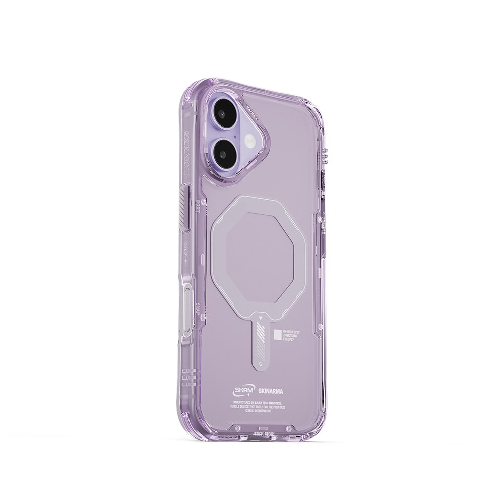 Apple iPhone 17 Kılıf M-safe Şarj Özellikli Şeffaf Airbag Tasarımlı Skinarma Saido Mag-Charge Kapak