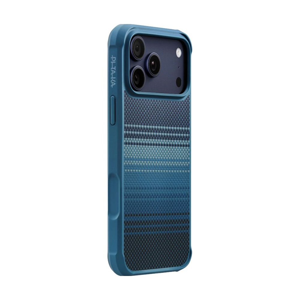 Apple iPhone 17 Pro Kılıf M-safe Şarj Özellikli Pitaka Tactile Woven Sunset-Moonrise Aramid Pro Guard Serisi Kapak