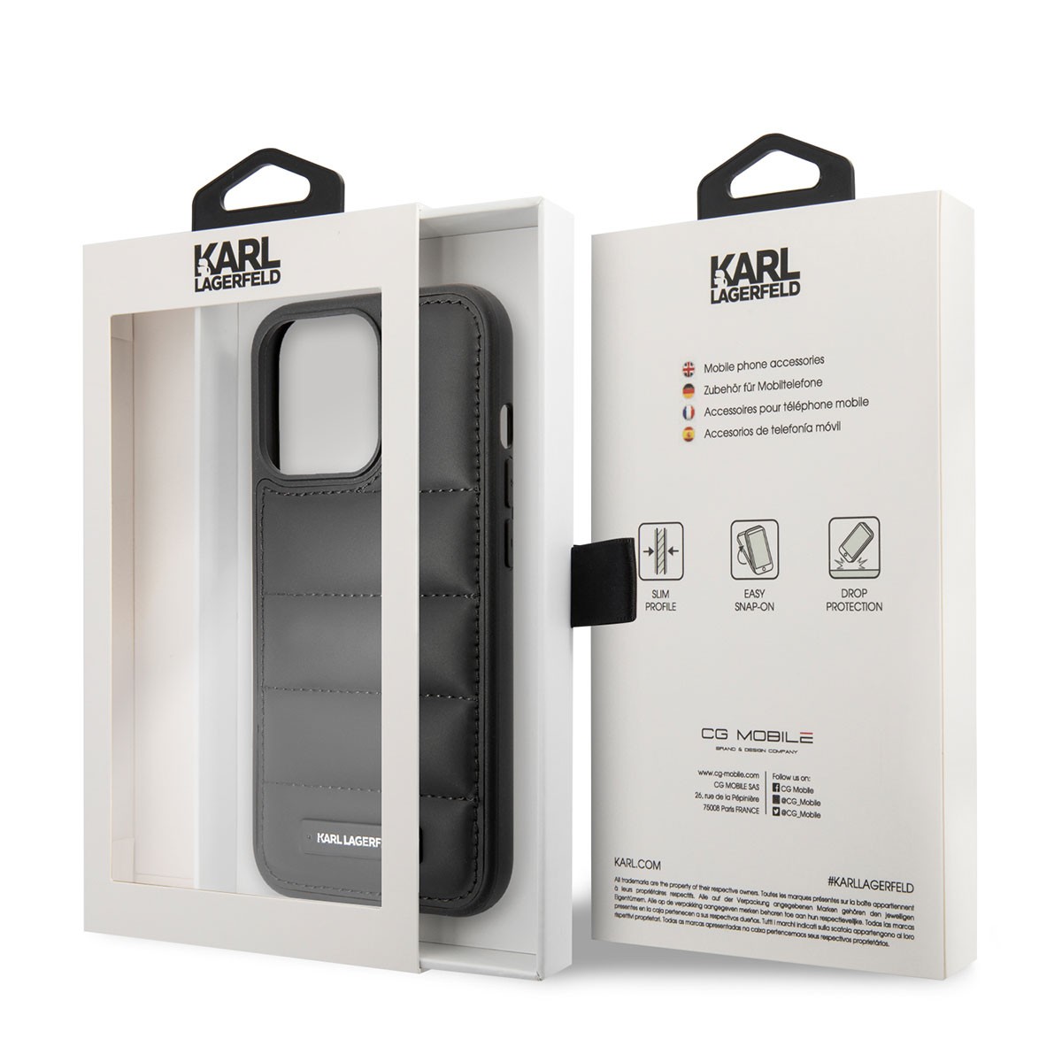 iPhone 14 Pro Max Kılıf Karl Lagerfeld Nylon Puffy Airbag Dizayn Kılıf