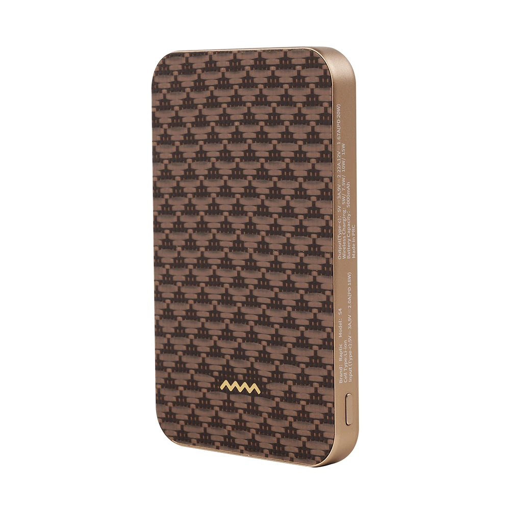 Raptic S4 Aramid-Skin M-safe Şarj Özellikli Ultra İnce Powerbank 15W 5000mAh
